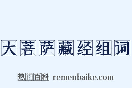 大菩萨藏经组词是什么意思的图片